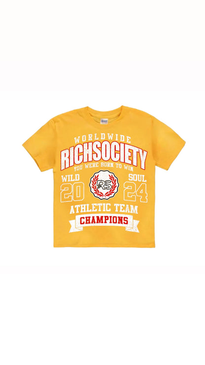 Rich Society “Athletic Team” Kids Tee product image