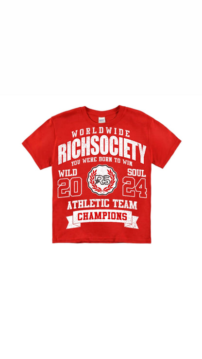 Rich Society “Athletic Team” Kids Tee product image
