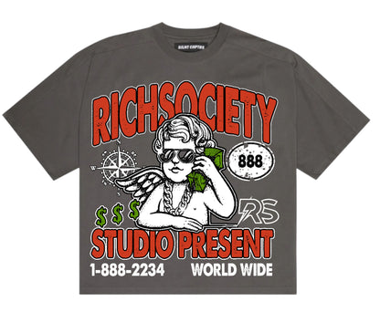 Rich Society “Money Angel” Kids Tee product image