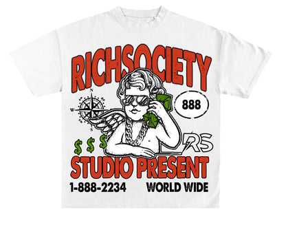 Rich Society “Money Angel” Kids Tee product image