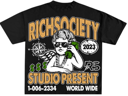 Rich Society “Money Angel” Kids Tee product image