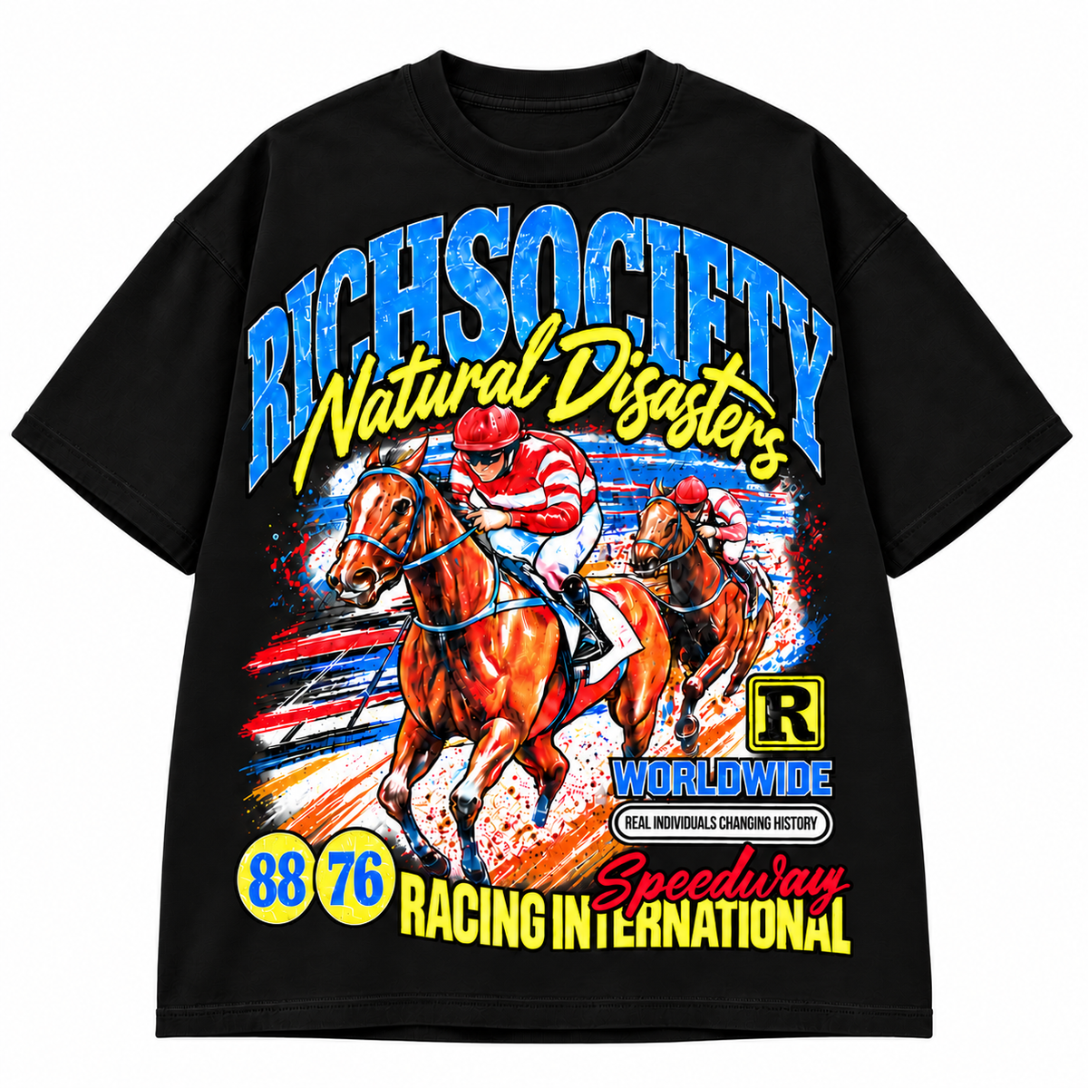 RichSociety Natural Disasters T-shirt — Black
