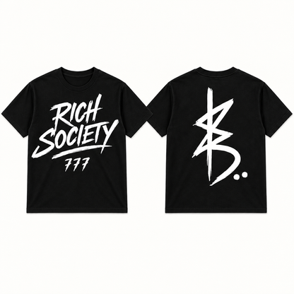 Rich Society 777 tee in Black