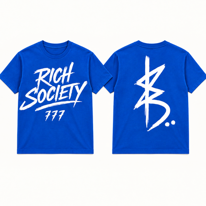 Rich Society 777 tee in Blue