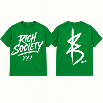 Rich Society 777 tee in Green