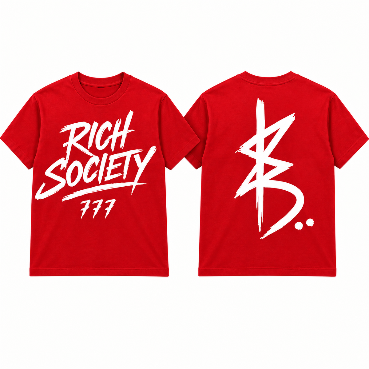 Rich Society 777 tee in Red