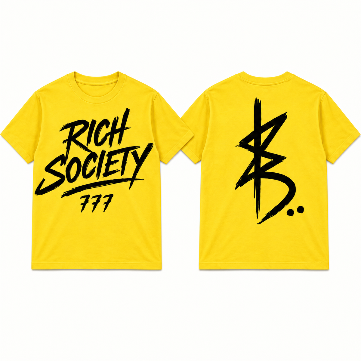 Rich Society 777 tee in Yellow