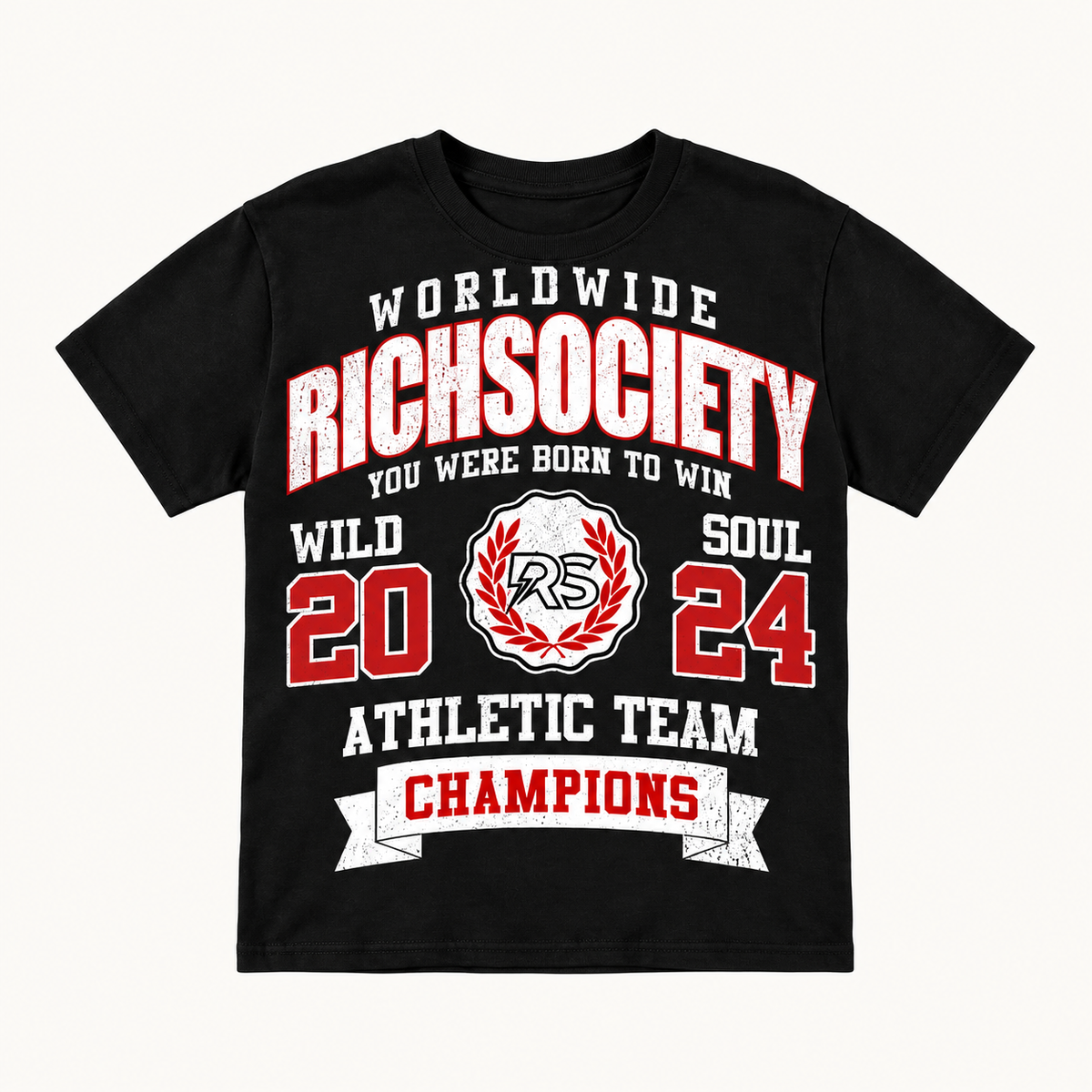 Rich Society Athletic Team Black tee
