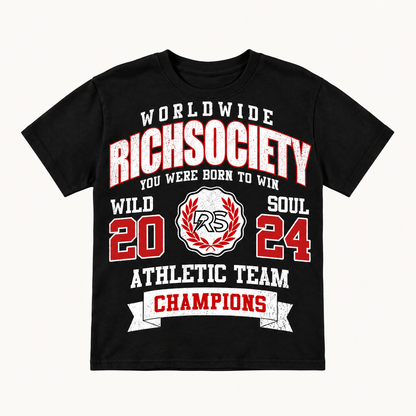 Rich Society Athletic Team Black tee
