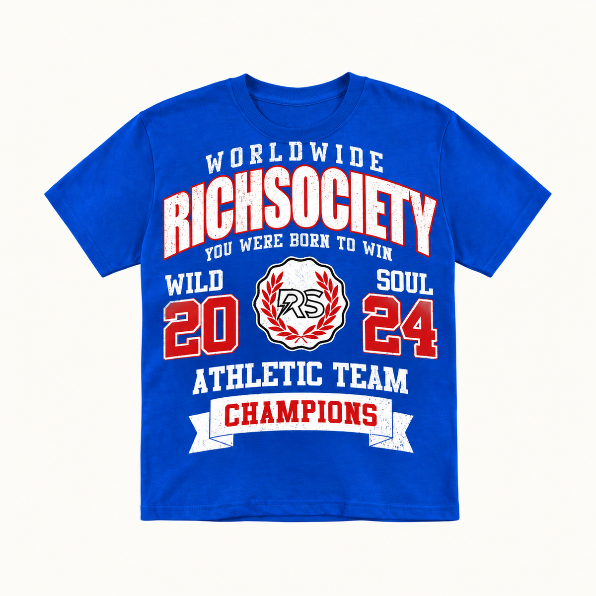 Rich Society Athletic Team Blue tee