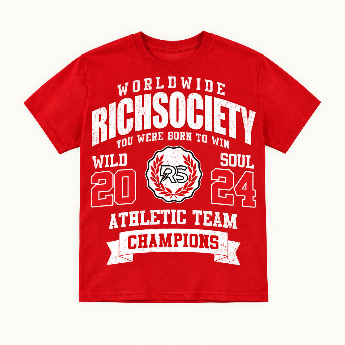 Rich Society Athletic Team Red tee
