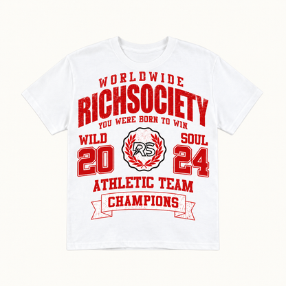 Rich Society Athletic Team White tee
