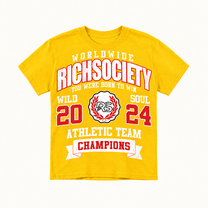Rich Society Athletic Team Yellow tee