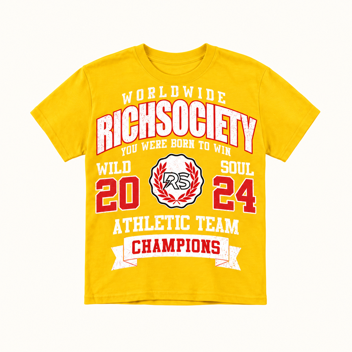 Rich Society Athletic Team Yellow tee
