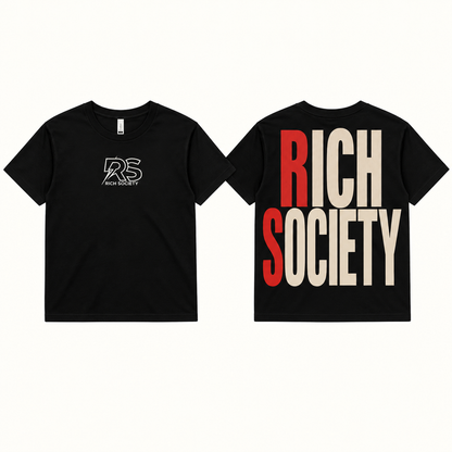 Rich Society BIG LOGO Black tee