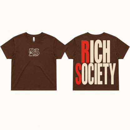 Rich Society BIG LOGO Brown tee