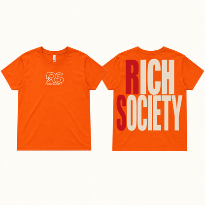 Rich Society BIG LOGO Orange tee