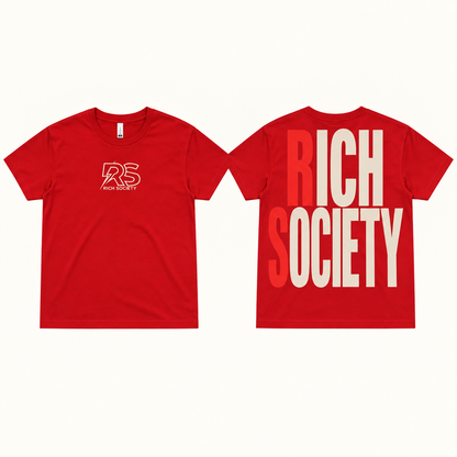 Rich Society BIG LOGO Red tee