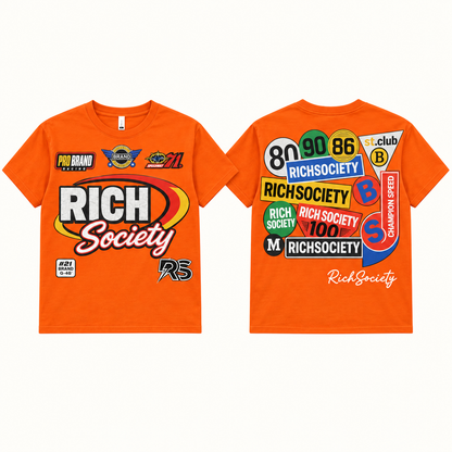 Rich Society Collage Orange tee