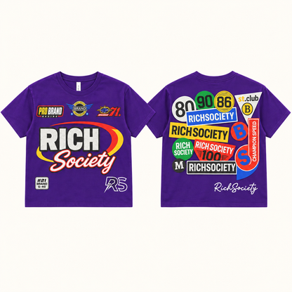 Rich Society Collage Purple tee