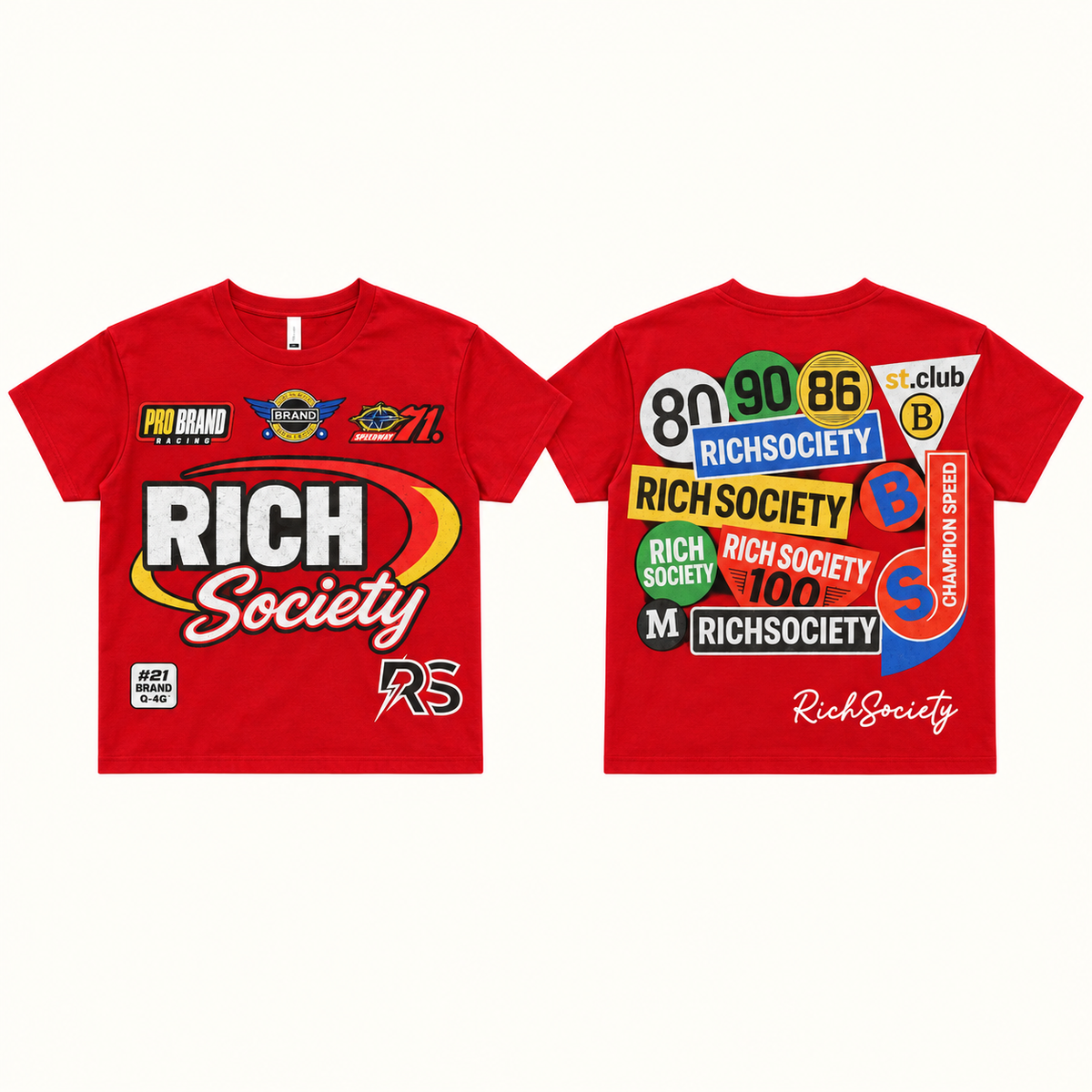Rich Society Collage Red tee
