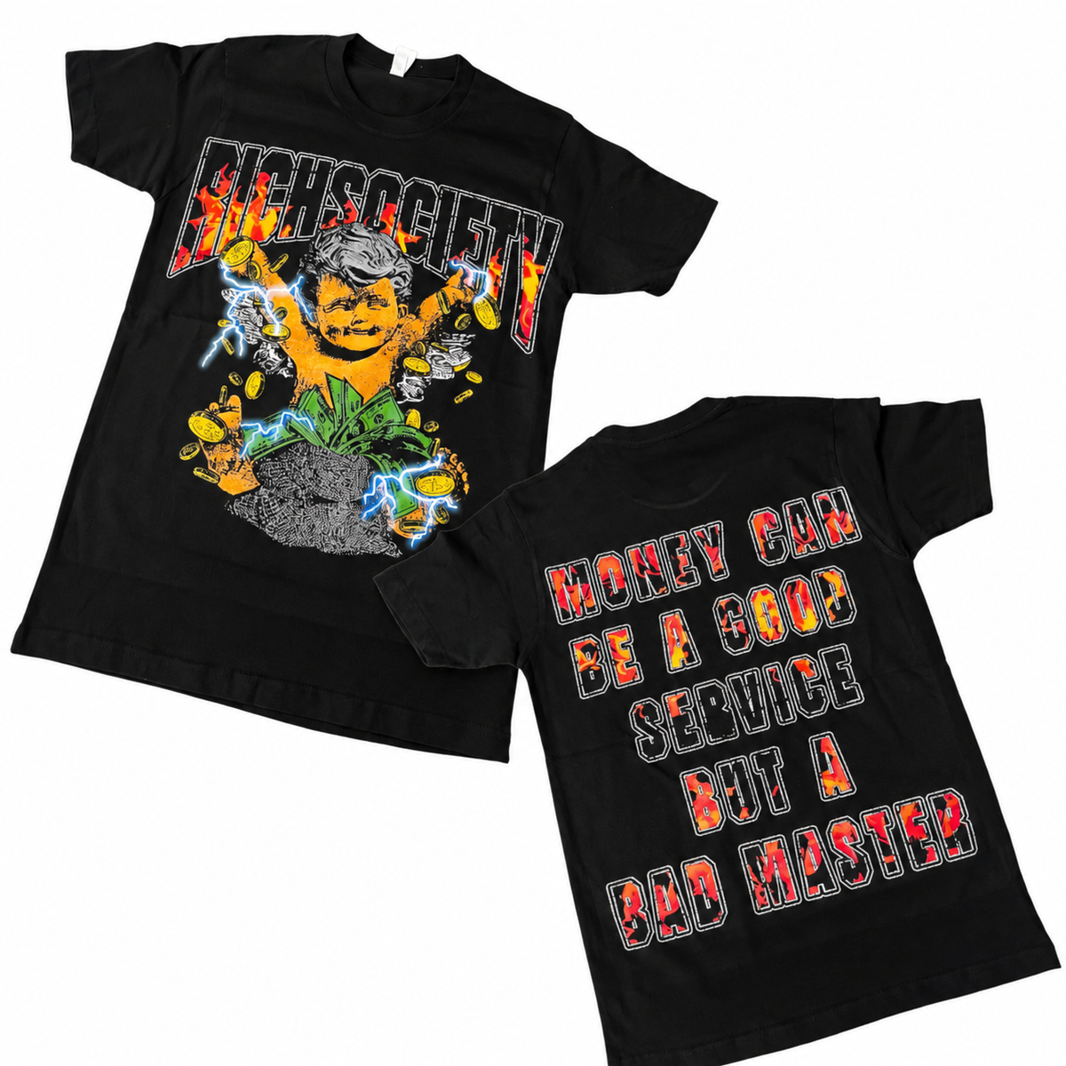 Rich Society Money Baby Black tee