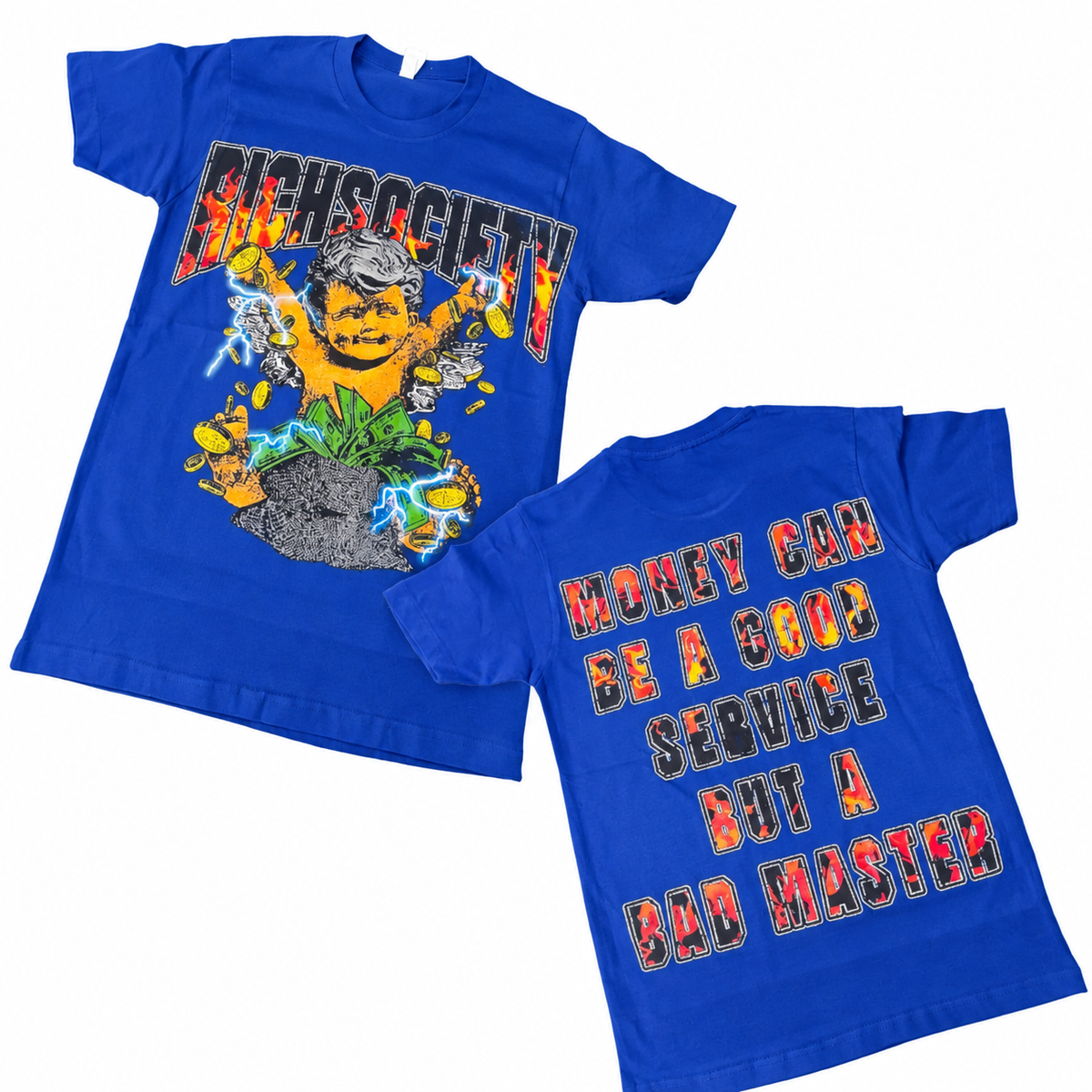 Rich Society Money Baby Blue tee