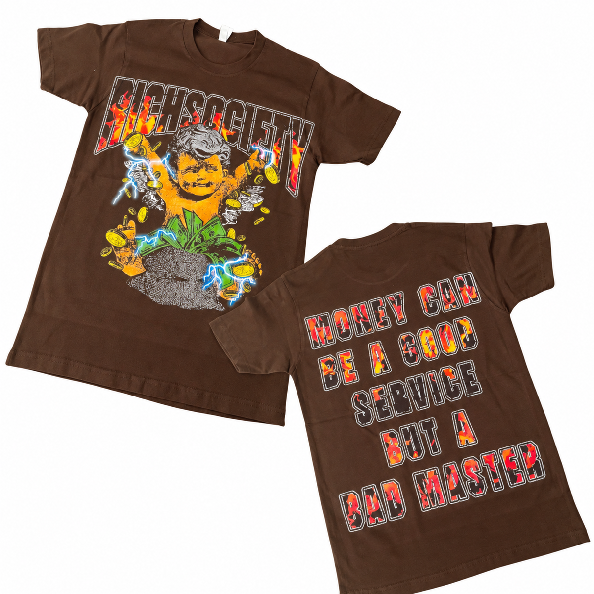 Rich Society Money Baby Brown tee
