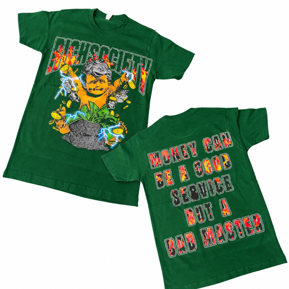 Rich Society Money Baby Green tee
