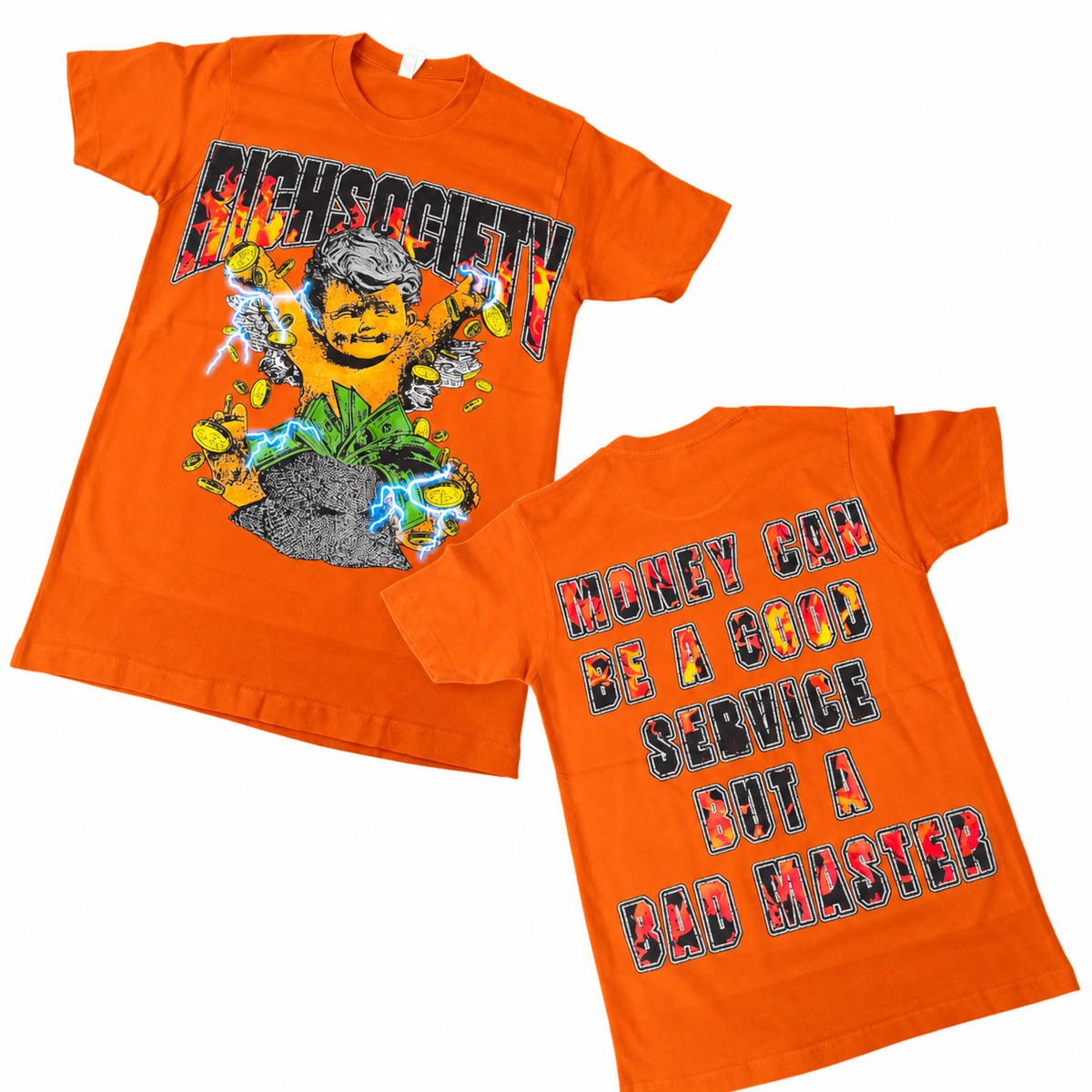Rich Society Money Baby Orange tee
