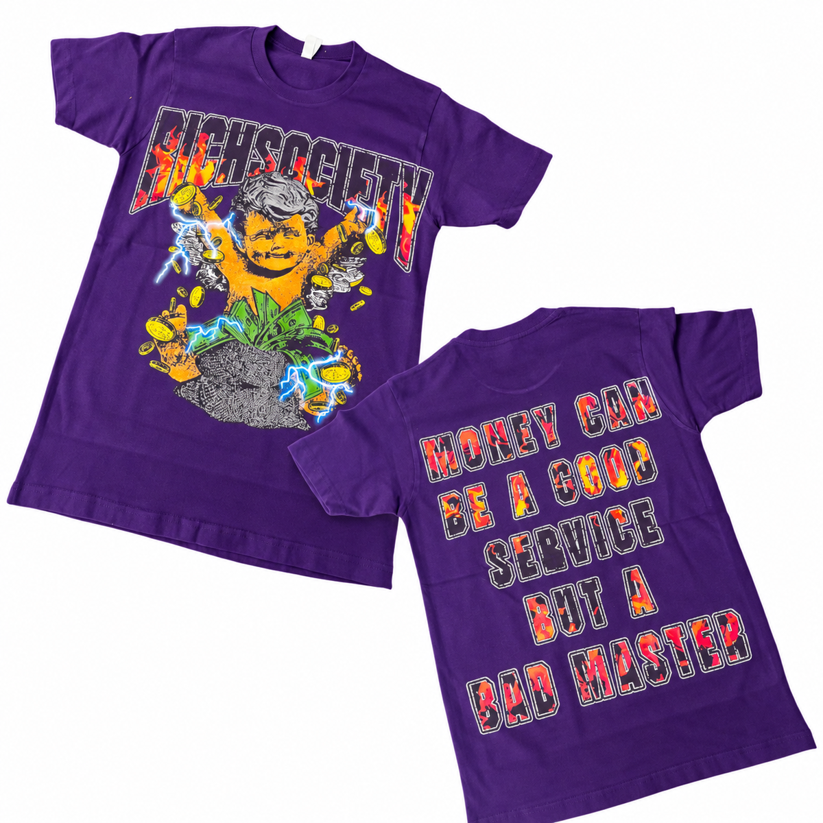Rich Society Money Baby Purple tee