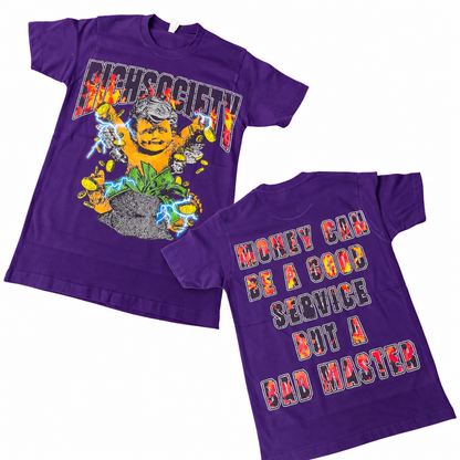 Rich Society Money Baby Purple tee