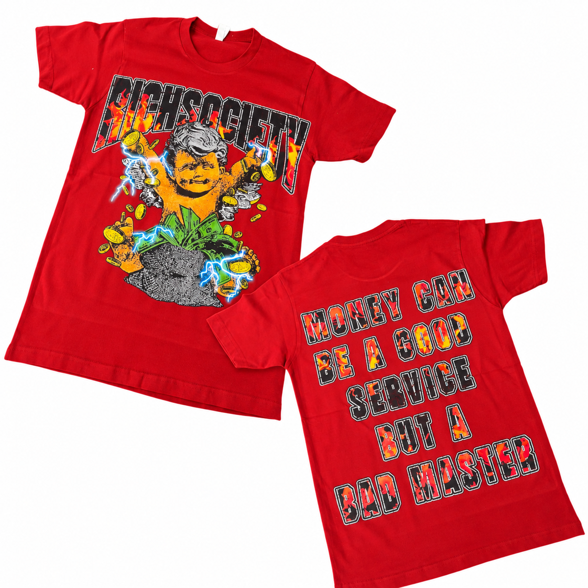 Rich Society Money Baby Red tee