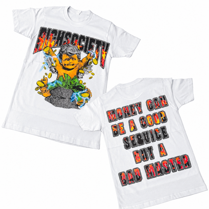 Rich Society Money Baby White tee