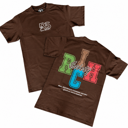 Rich Society RICH Brown tee