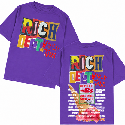 Rich Society Rich Dept Purple tee