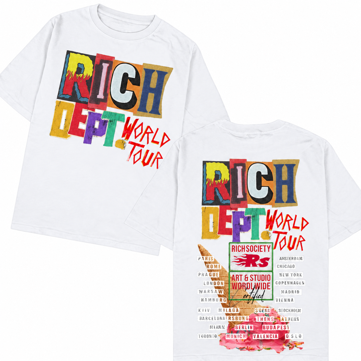 Rich Society Rich Dept White tee
