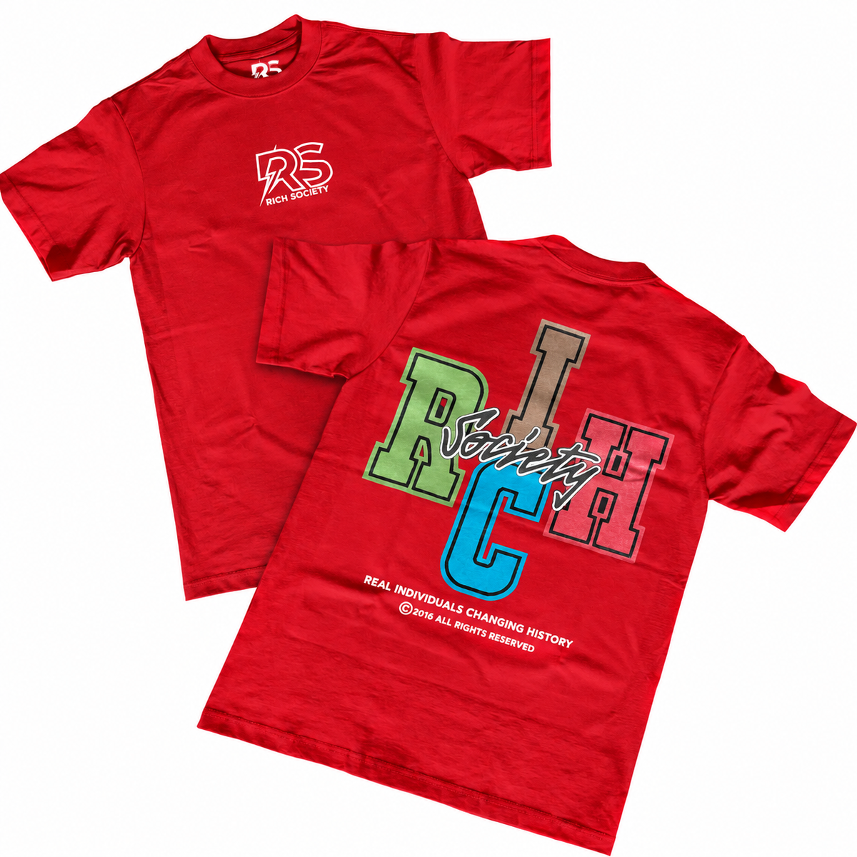 Rich Society RICH Red tee