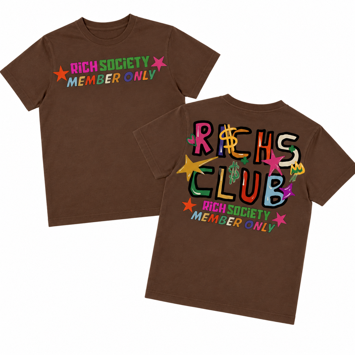 Rich Society Rich’s Club Brown tee