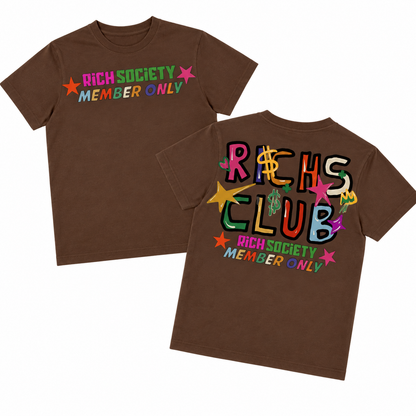 Rich Society Rich’s Club Brown tee