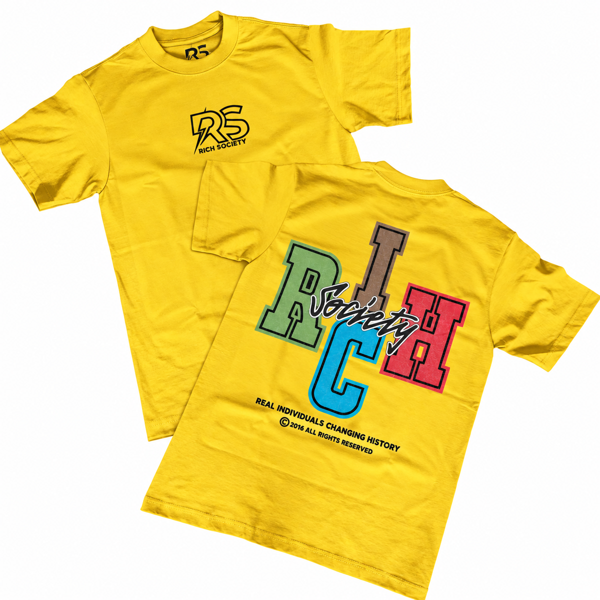 Rich Society RICH Yellow tee