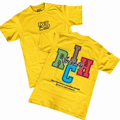 Rich Society RICH Yellow tee
