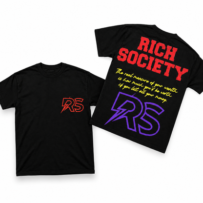 Rich Society RS Logo Black tee
