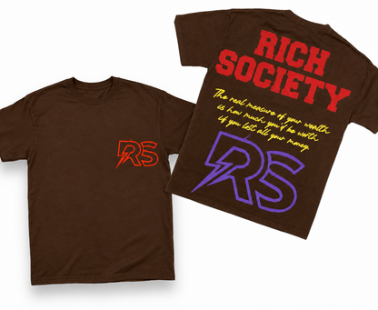 Rich Society RS Logo Brown tee