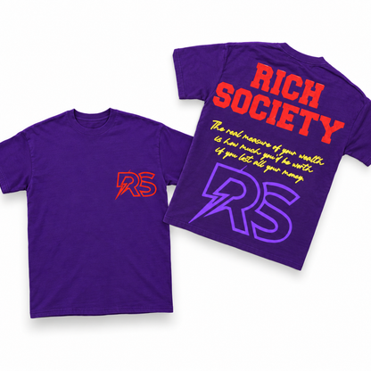 Rich Society RS Logo Purple tee