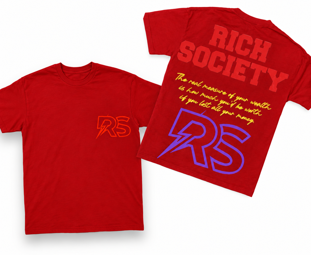Rich Society RS Logo Red tee