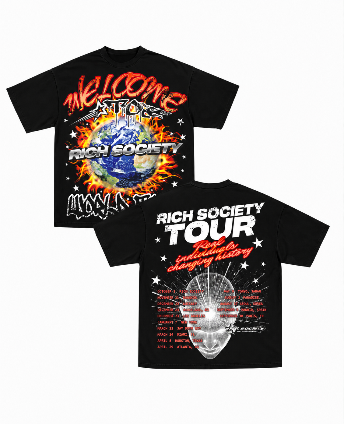 Rich Society World Tour Black tee