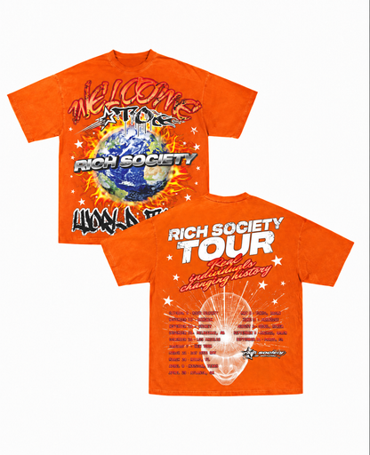Rich Society World Tour Orange tee
