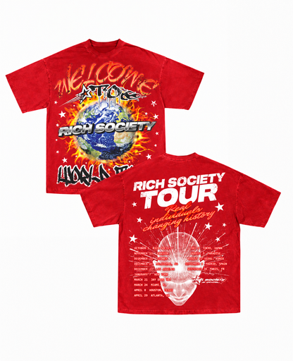 Rich Society World Tour Red tee