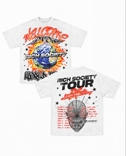 Rich Society World Tour White tee
